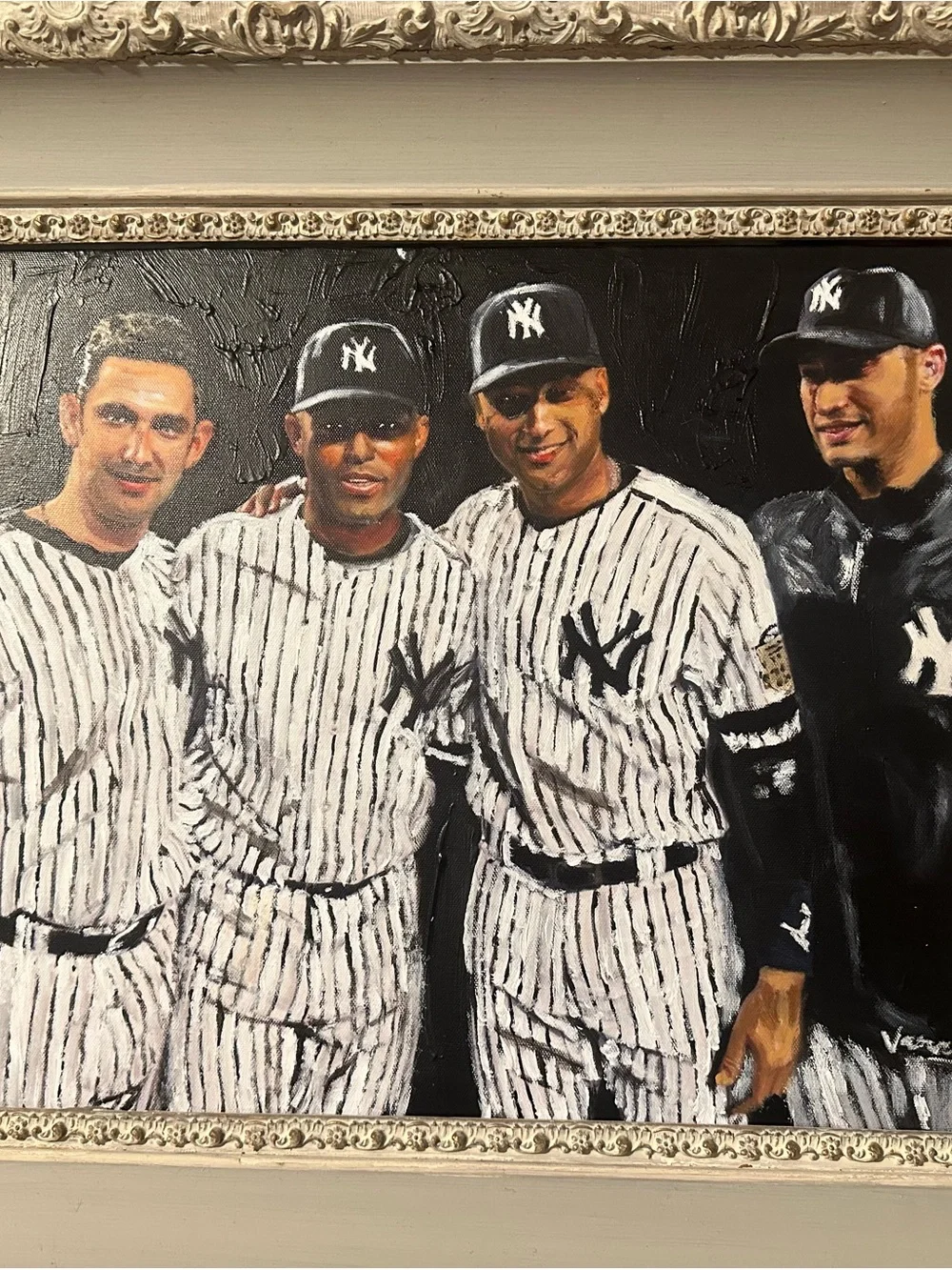 Core 4 Jorge posada Derek Jeter Andy and Mariano Rivera painting no frame 16x20